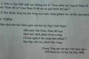 Nghe Tổng chủ biên sách Ngữ văn 7 nói về việc dịch 'Nam quốc sơn hà' 
