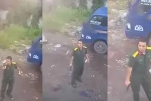 Điều tra clip quân nhân rút súng phát tán trên mạng 