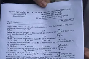 Đề thi và gợi ý môn Sinh kỳ thi THPT quốc gia 2019 