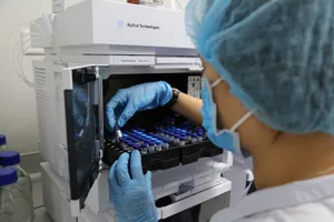 Sản xuất vaccine nanocovax tại công ty Nanogen. Ảnh: Hoàng Giang