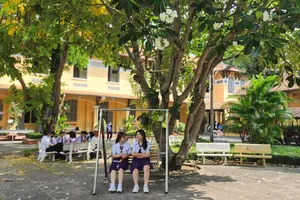 Ngôi trường rợp bóng cây xanh ở Sài Gòn