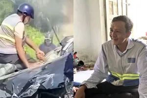 Người kéo tài xế ra khỏi xe: “Cứu người là việc bình thường, chúng tôi không phải là người hùng”