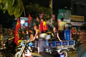 Ngoại ô TP.HCM tưng bừng vì chiến thắng của U23 