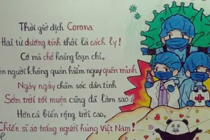 Tranh vẽ siêu dễ thương gửi lực lượng ở khu cách ly