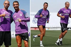 Ronaldo đã trở lại tập luyện cùng Real Madrid