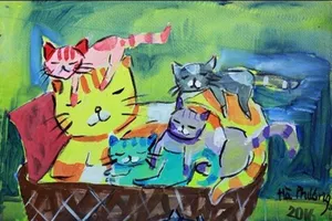 Bé 10 tuổi có triển lãm riêng 