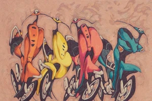 Đóng Facebook, dừng giao lưu để vẽ xe máy tán tỉnh nhau