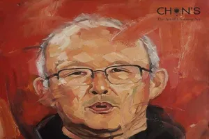 Tranh vẽ HLV Park Hang Seo được đấu giá từ 117 triệu đồng