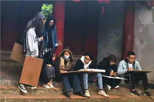 Phát động vẽ ký họa về Văn Miếu-Quốc Tử Giám