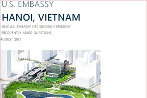 Mô hình Đại sứ quán mới của Mỹ ở Hà Nội