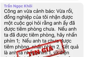 Tin về lừa đảo chiếm đoạt thông tin cá nhân trên mạng là tin giả