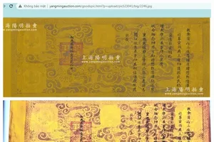 Bộ Ngoại giao: Trung Quốc tạm dừng đấu giá sắc phong của Việt Nam