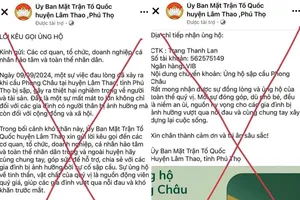 Giả Fanpage Ủy ban MTTQ huyện Lâm Thao để lừa đảo sau vụ sập cầu Phong Châu