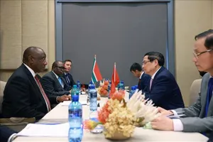 Thủ tướng Phạm Minh Chính hội kiến Tổng thống Nam Phi Cyril Ramaphosa
