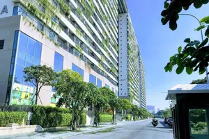 Bản vẽ một công trình xanh trong lòng đô thị. Ảnh: M.LONG