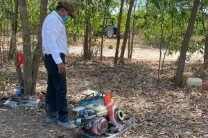 'Công trường sa tặc' ở Bình Thuận: Công an đến hiện trường kiểm tra, xử lý