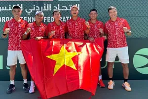 Cặp đôi Tuấn Minh và Vinh Hiển giành chiến thắng trước cặp đôi Saudi Arabia tại giải Davis Cup