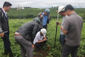 Bàn giao ranh giới mốc giải phóng mặt bằng Dự án cao tốc Bảo Lộc - Liên Khương