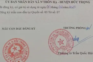 UBND xã N’Thôn Hạ đã được cấp con dấu