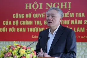 Công bố quyết định kiểm tra của Bộ Chính trị, Ban Bí thư đối với Ban Thường vụ Tỉnh ủy Lâm Đồng