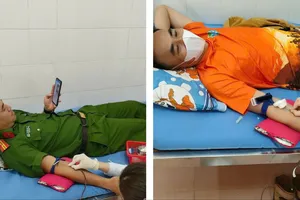 Hành động đẹp của thiếu tá công an xã và một người dân có nhóm máu O+