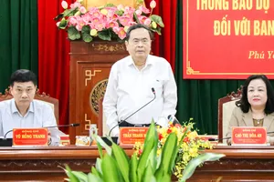 Chủ tịch Quốc hội Trần Thanh Mẫn làm việc với Ban Thường vụ Tỉnh ủy Phú Yên