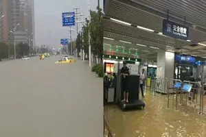 Ảnh: 'Biển nước' nhấn chìm hệ thống tàu điện ngầm Trung Quốc