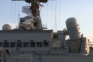 Hệ thống vũ khí laser AN/SEQ-3 của Mỹ-một trong những hệ thống vũ khí laser mạnh mẽ nhất hiện nay. Ảnh: US NAVY