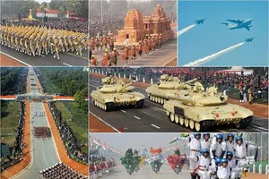 Diễu binh hoành tráng tại thủ đô New Delhi. Ảnh: VERSION WEEKLY 