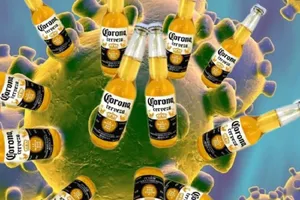 Loại "virus bia Corona" đang được tìm kiếm rất nhiều trên mạng. Ảnh: YACATAN TIMES