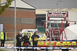 Hiện trường vụ 39 người Việt chết trong xe tải ở Anh hôm 23-10-2019. Ảnh: REUTERS