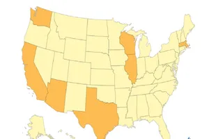 Các khu vực màu đậm là những nơi xác nhận có người nhiễm COVID-19 ở Mỹ. Ảnh: CDC