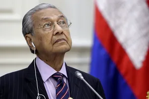 Ông Mahathir Mohamad tại Cung điện Hoà bình ở Campuchia tháng 9-2019. Ảnh: AFP