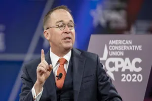 Quyền Chánh Văn phòng Nhà Trắng Mick Mulvaney cáo buộc truyền thông Mỹ dìm thông tin dịch COVID-19 để làm đậm vụ luận tội Tổng thống Donald Trump. Ảnh: GETTY IMAGES 