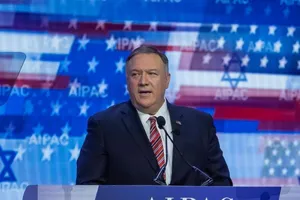 Ngoại trưởng Mỹ Mike Pompeo phát biểu tại sự kiện đầu tháng 3 của AIPAC. Ảnh: AFP