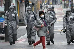 Số ca nhiễm mới trong ngày 6-3 ở Hàn Quốc là 483 người, giảm so với ngày 5-3. Ảnh: AFP