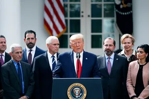 Tổng thống Mỹ Donald Trump tuyên bố dịch COVID-19 là tình trạng khẩn cấp quốc gia ngày 13-3. Ảnh: GETTY IMAGES