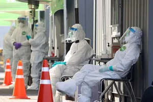 Số ca nhiễm mới COVID-19 ở Hàn Quốc đã giảm xuống còn 87 người sau một ngày tăng cao lên 152 trường hợp. Ảnh: YONHAP