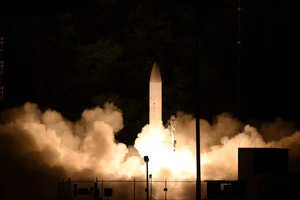 Vụ phóng tên lửa siêu thanh Mỹ (Ảnh chụp ngày 19-3). Ảnh: BỘ QUỐC PHÒNG MỸ 