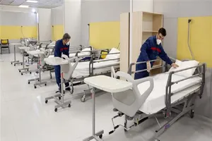 Iran đã thành lập một bệnh viên tại một trung tâm thương mại ở thủ đô Tehran ngày 21-3. Ảnh: PRESS TV