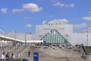 Trung tâm hội nghị ExCeL, nơi sẽ trở thành bệnh viện dã chiến 4.000 giường bệnh. Ảnh: NHS