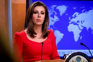 Người phát ngôn Bộ Ngoại giao Mỹ Morgan Ortagus. Ảnh: ANADOLU