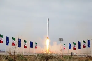Iran phóng thành công vệ tinh Noor vào sáng 22-4. Ảnh: SEPAH NEWS