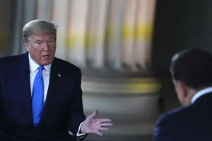 Tổng thống Donald Trump trả lời phỏng vấn của đài Fox News ngày 3-5. Ảnh: FOX NEWS
