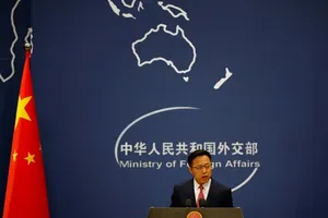 Người phát ngôn Bộ Ngoại giao Trung Quốc Triệu Lập Kiên. Ảnh: REUTERS