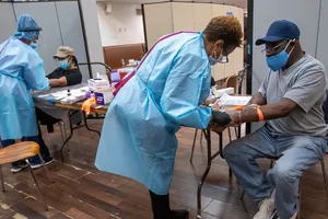 Một trạm xét nghiệm COVID-19 ở TP New York, Mỹ (Ảnh chụp ngày 13-5). Ảnh: ABC