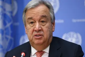Tổng Thư ký Liên Hiệp Quốc Antonio Guterres khẳng định thế giới phải đoàn kết để vượt qua đại dịch COVID-19. Ảnh: AFP