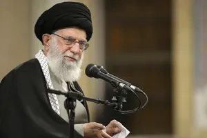 Lãnh đạo tối cao Iran Ali Khamenei trong một bài phát biểu đầu năm 2020. Ảnh: AP