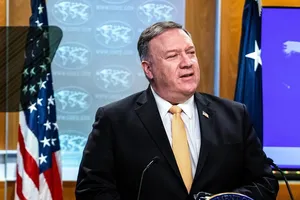 Ngoại trưởng Mỹ Mike Pompeo ra tuyên bố liên quan luật an ninh Hong Kong. Ảnh: DPA