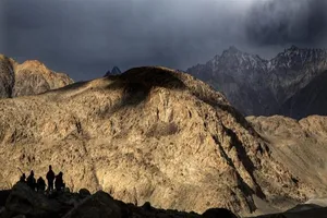 Ảnh chụp khu vực biên giới LAC ở Ladakh, Ấn Độ, nơi những người lính Ấn Độ và Trung Quốc đang ở trong tình trạng khó khăn.